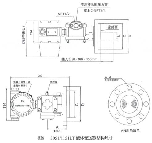 RDS-3351LT系列防腐法兰液位变送器